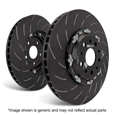 EBC Bluestuff Pad and 2-pc Floating Disc Kit FULL VEHICLE 2pc disc kit for both axles (P2DK028B)