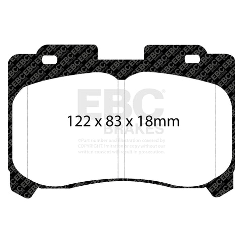 EBC Yellowstuff 4000 Series Street and Track Brake Pad Set (DP41004R)