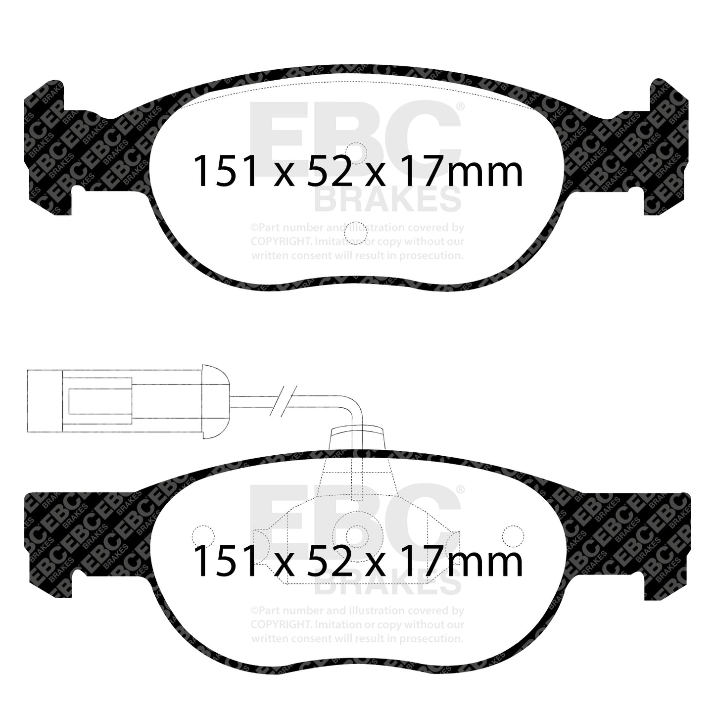 EBC Greenstuff 2000 Series Sport Brake Pad Set (DP21059/2)