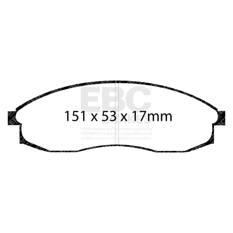 EBC Yellowstuff 4000 Series Street and Track Brake Pad Set (DP41082R)