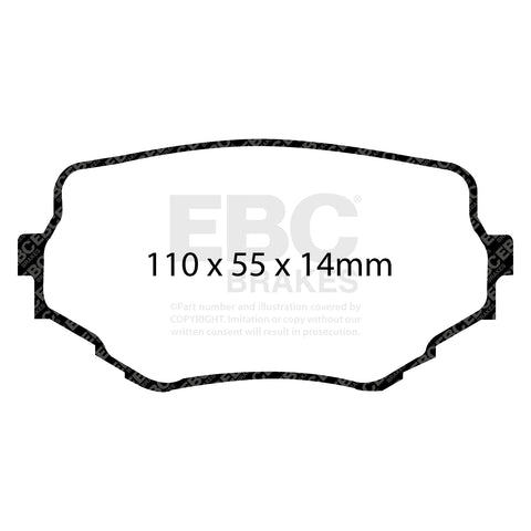 EBC Greenstuff 6000 Series Truck and SUV Brake Pad Set (DP61099)