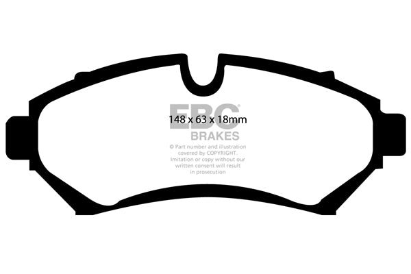 EBC Redstuff 3000 Series Sport Brake Pad Set (DP31100/2C)