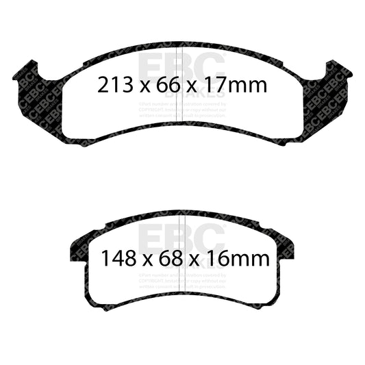 EBC Redstuff 3000 Series Sport Brake Pad Set (DP31142C)