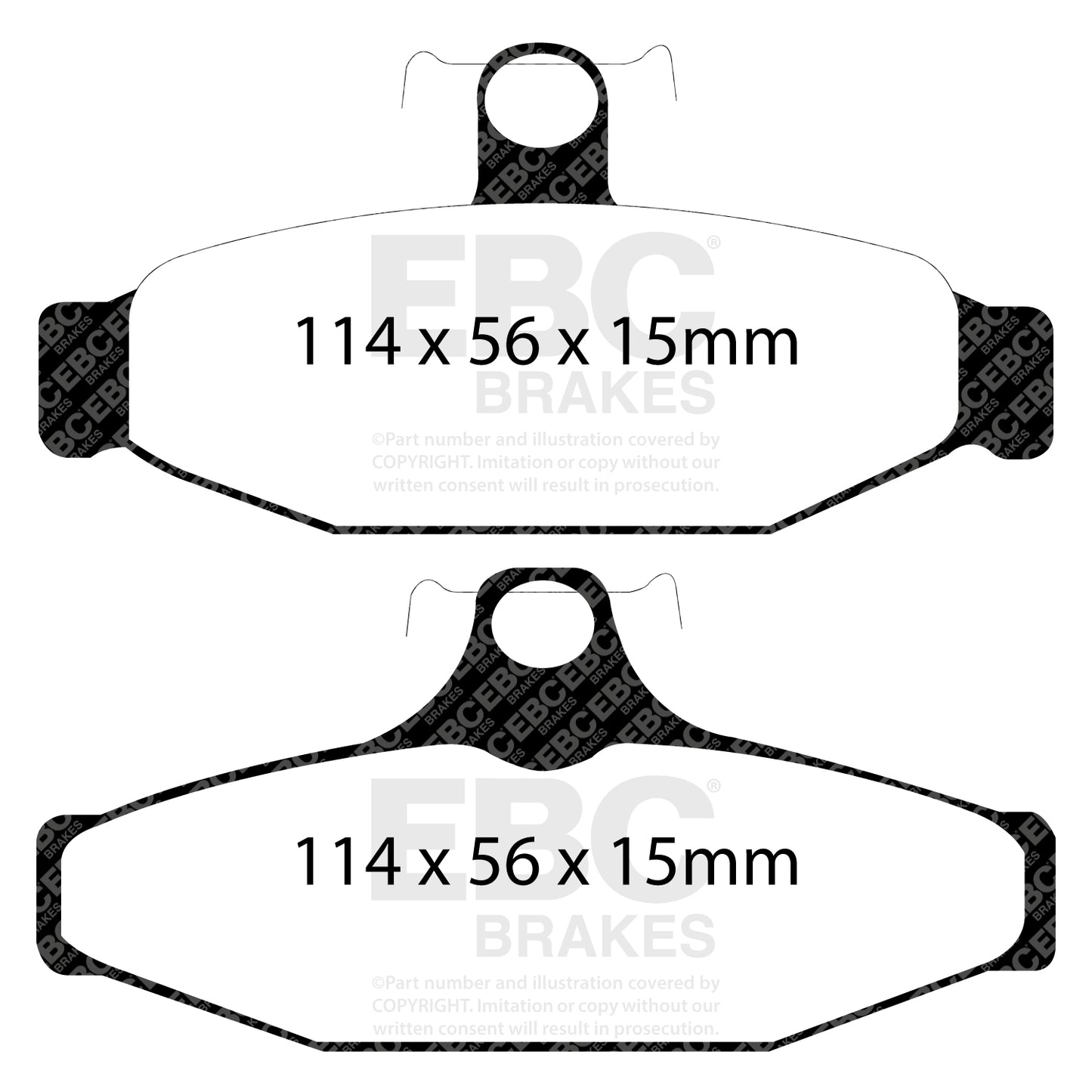 EBC Yellowstuff 4000 Series Street and Track Brake Pad Set (DP41165R)