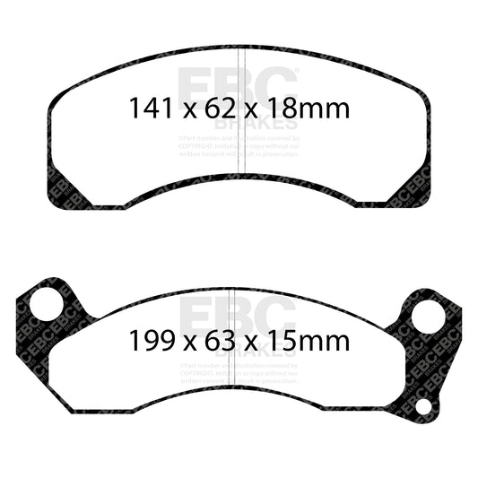 EBC Redstuff 3000 Series Sport Brake Pad Set (DP31166C)