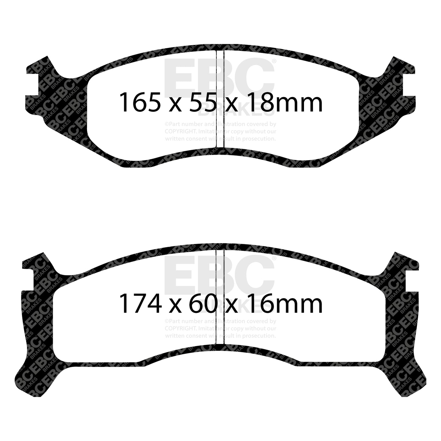 EBC Greenstuff 6000 Series Truck and SUV Brake Pad Set (DP61249)