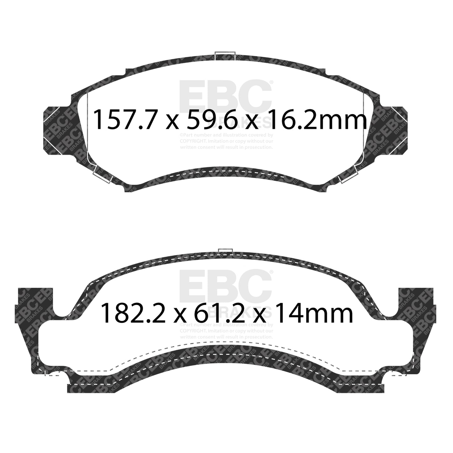 EBC Greenstuff 6000 Series Truck and SUV Brake Pad Set (DP61265)