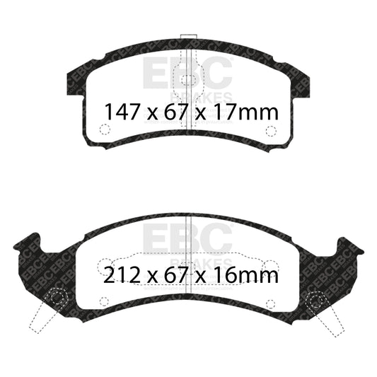 EBC Redstuff 3000 Series Sport Brake Pad Set (DP31271C)