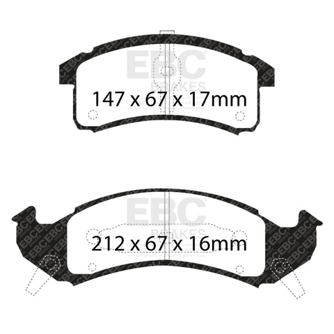 EBC Greenstuff 2000 Series Sport Brake Pad Set (DP21271)