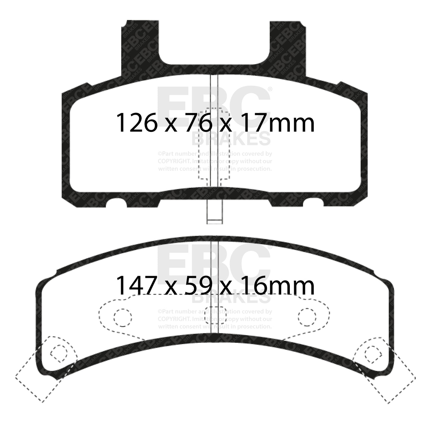 EBC Greenstuff 6000 Series Truck and SUV Brake Pad Set (DP61273)