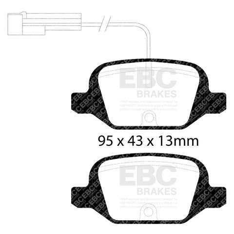 EBC Ultimax OE Replacement Brake Pad Set (DP1338/2)