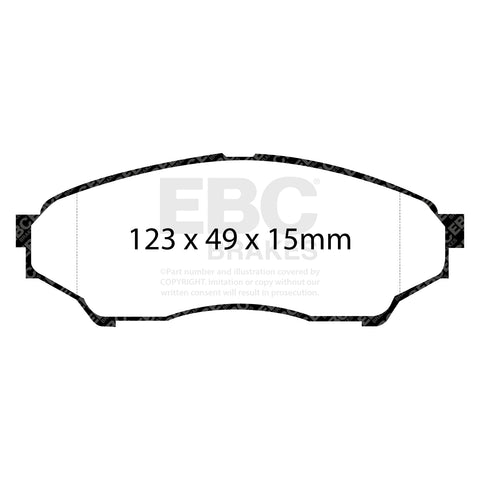 EBC Yellowstuff 4000 Series Street and Track Brake Pad Set (DP41347R)