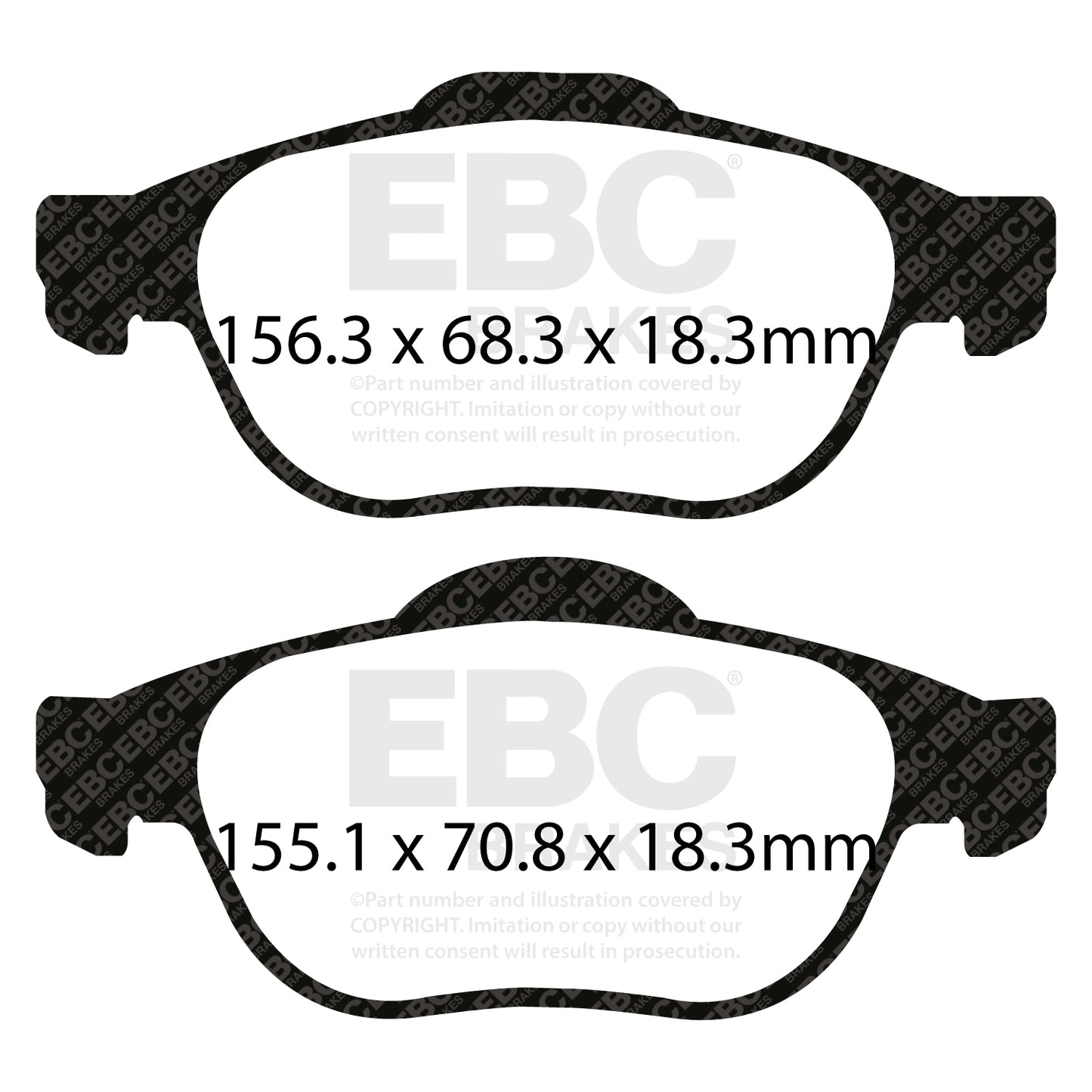 EBC Greenstuff 2000 Series Sport Brake Pad Set (DP21353/2)