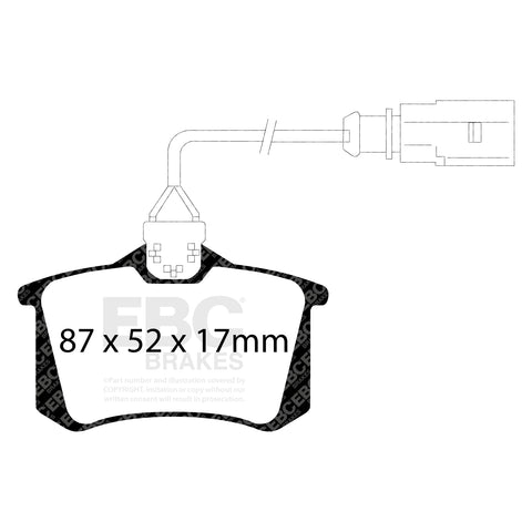 EBC Greenstuff 2000 Series Sport Brake Pad Set (DP21412)