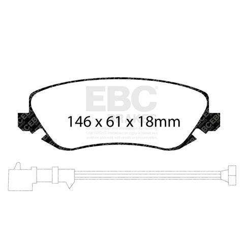 EBC Ultimax OE Replacement Brake Pad Set (DP1424)