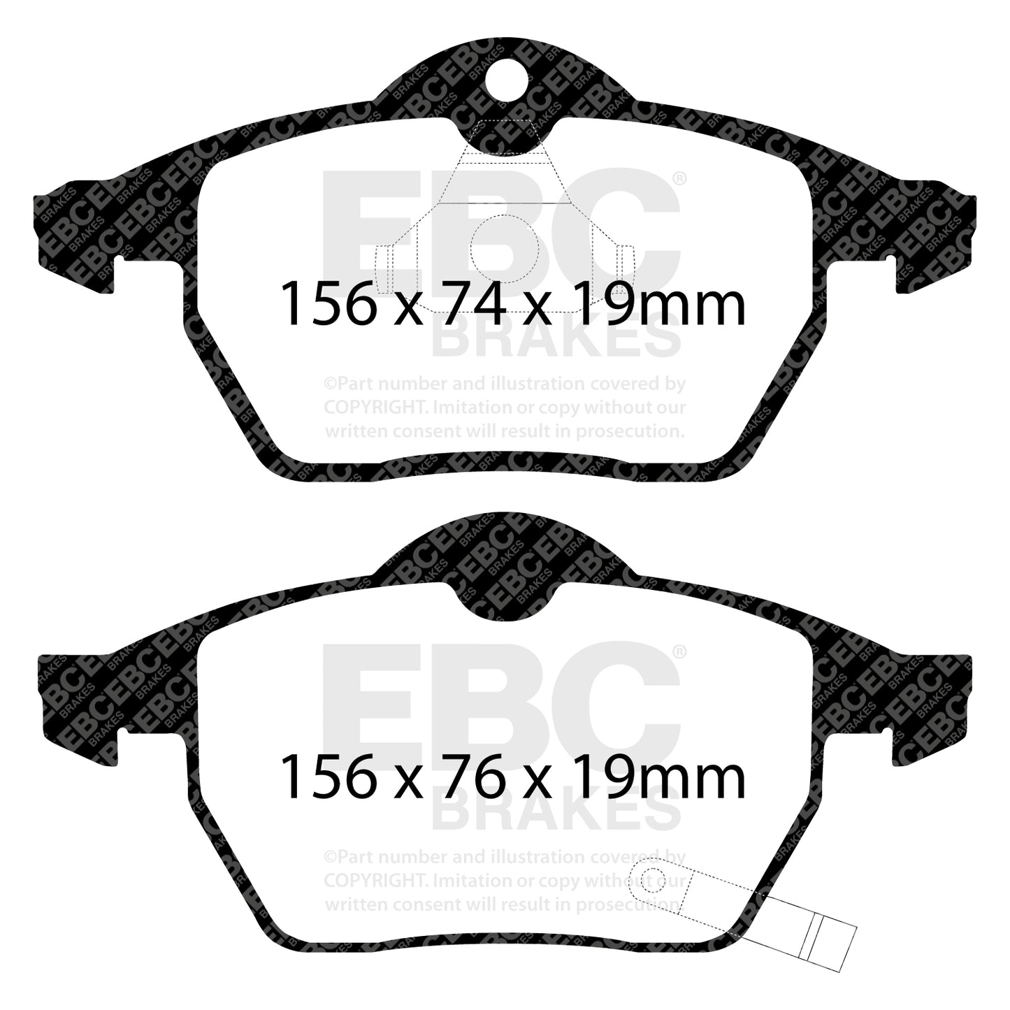 EBC Redstuff 3000 Series Sport Brake Pad Set (DP31443C)