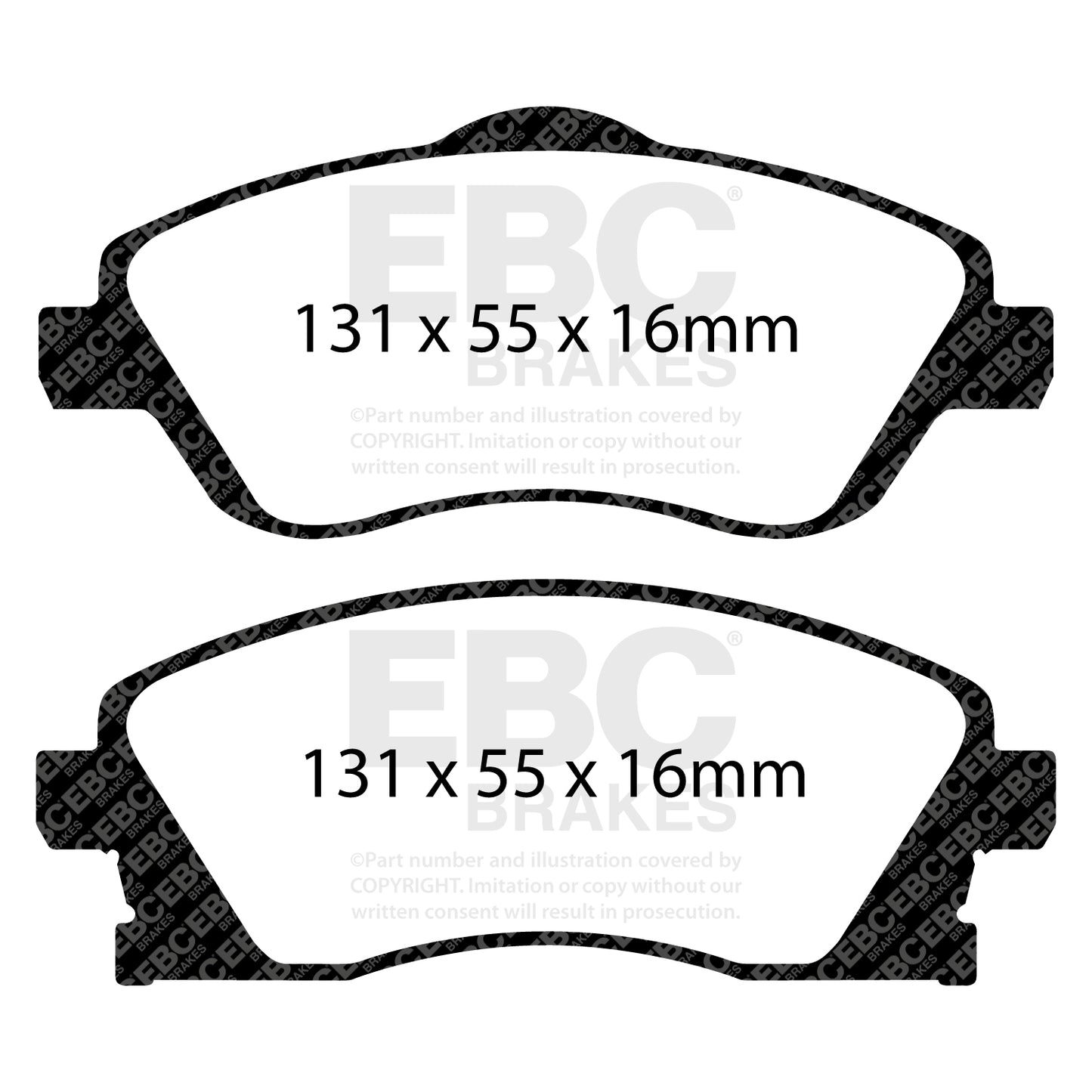 EBC Yellowstuff 4000 Series Street and Track Brake Pad Set (DP41476R)