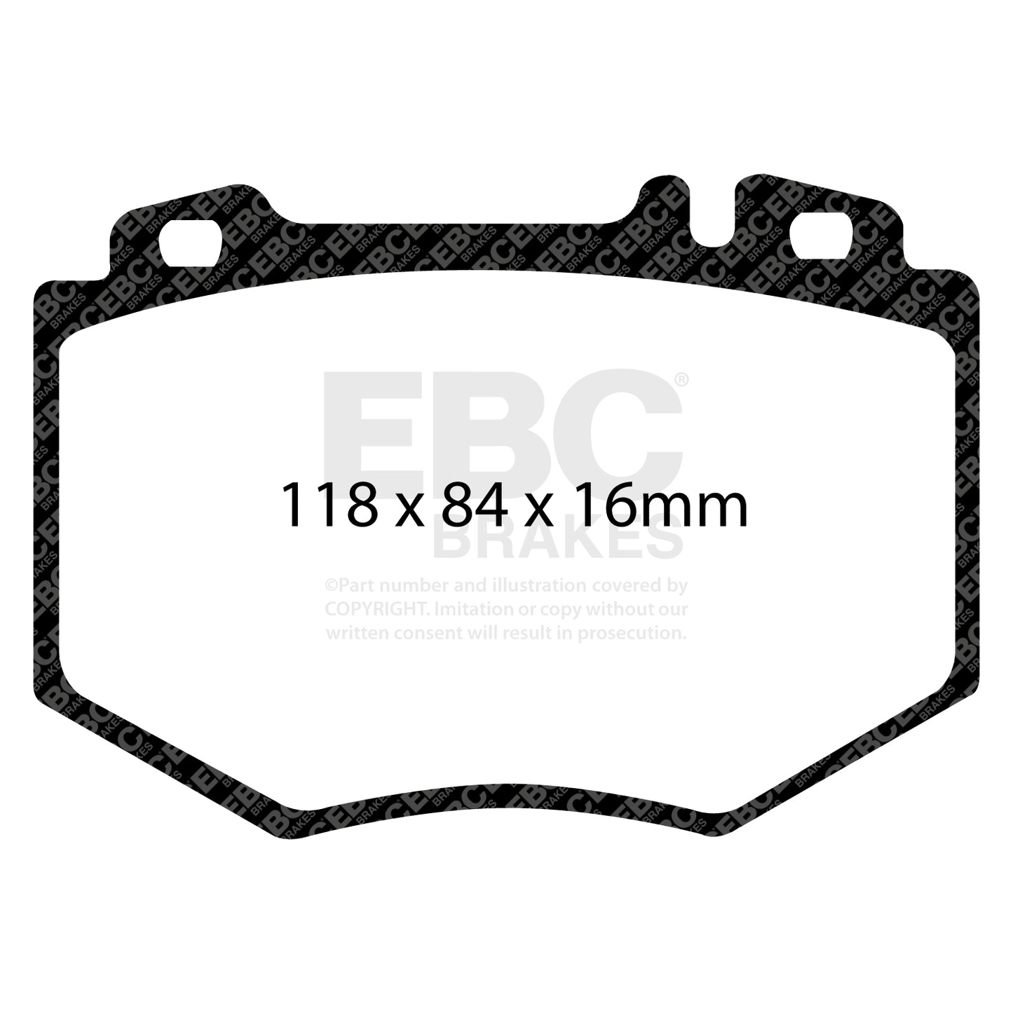 EBC Yellowstuff 4000 Series Street and Track Brake Pad Set (DP41487R)