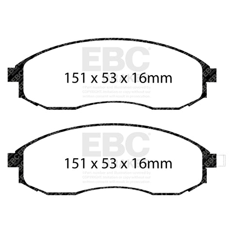 EBC Ultimax OE Replacement Brake Pad Set (DP1489)