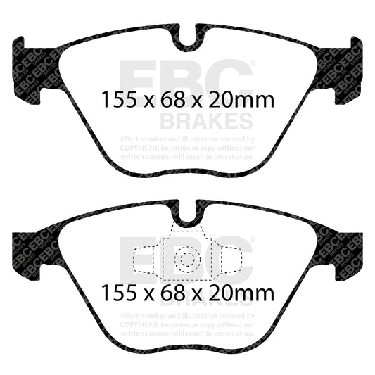 EBC Redstuff 3000 Series Sport Brake Pad Set (DP31512C)