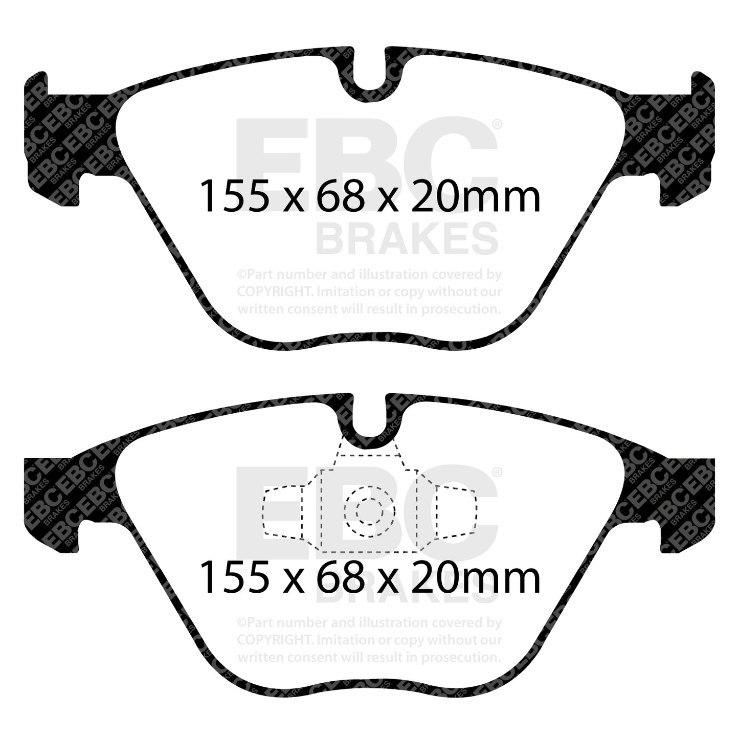 EBC Yellowstuff 4000 Series Street and Track Brake Pad Set (DP41512R)