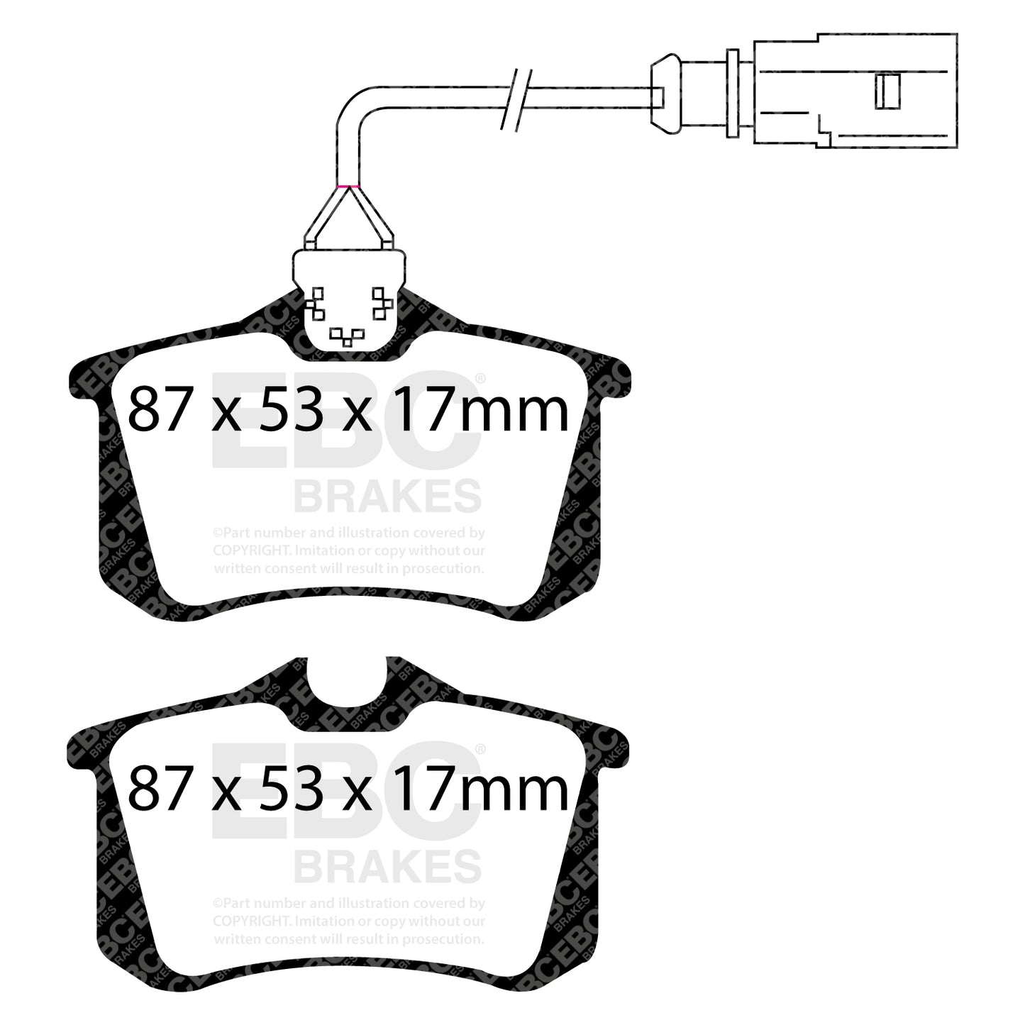 EBC Redstuff 3000 Series Sport Brake Pad Set (DP31522C)