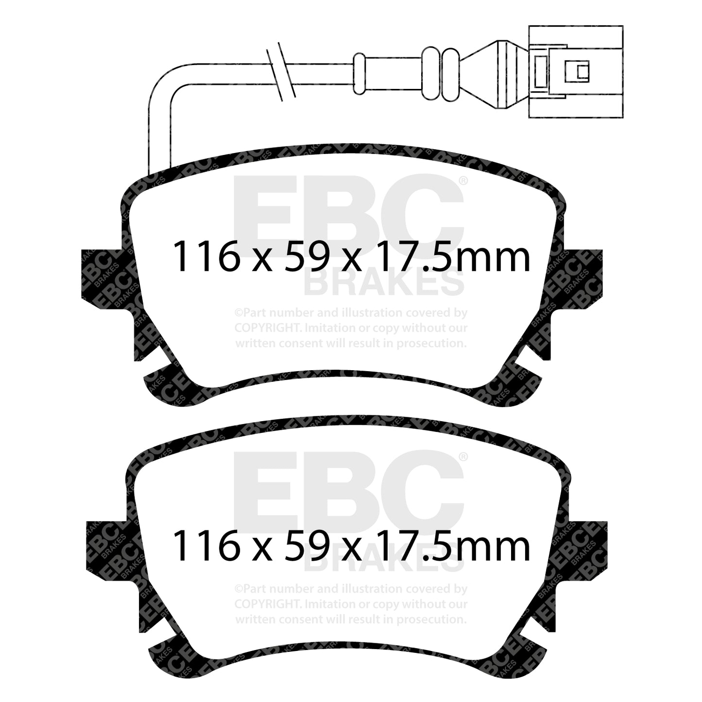 EBC Yellowstuff 4000 Series Street and Track Brake Pad Set (DP41534R)