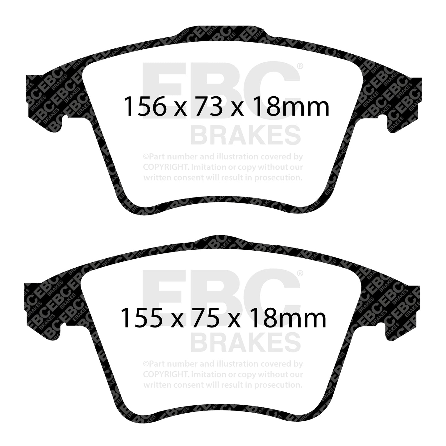 EBC Yellowstuff 4000 Series Street and Track Brake Pad Set (DP41556R)