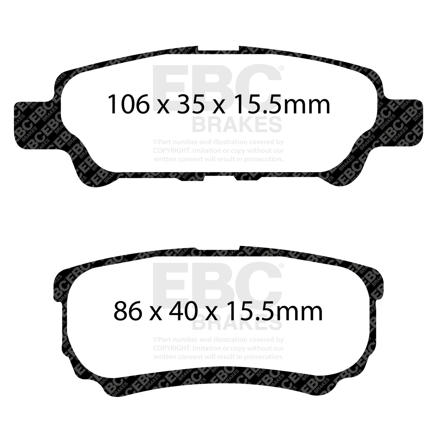 EBC Ultimax OE Replacement Brake Pad Set (DP1563)