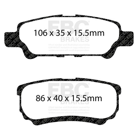 EBC Greenstuff 6000 Series Truck and SUV Brake Pad Set (DP61563)