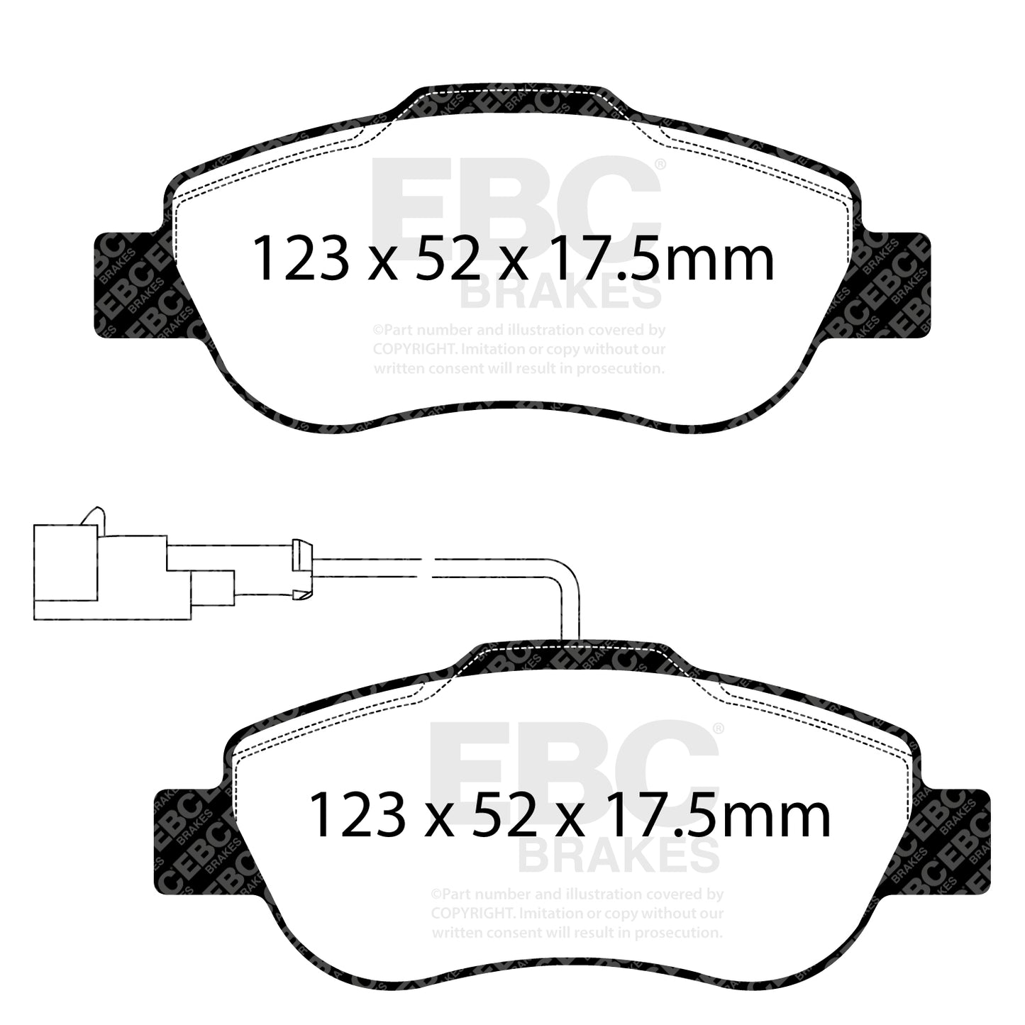 EBC Ultimax OE Replacement Brake Pad Set (DP1573/3)