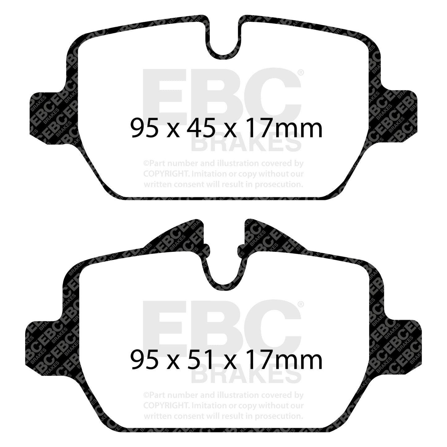 EBC Yellowstuff 4000 Series Street and Track Brake Pad Set (DP41576R)