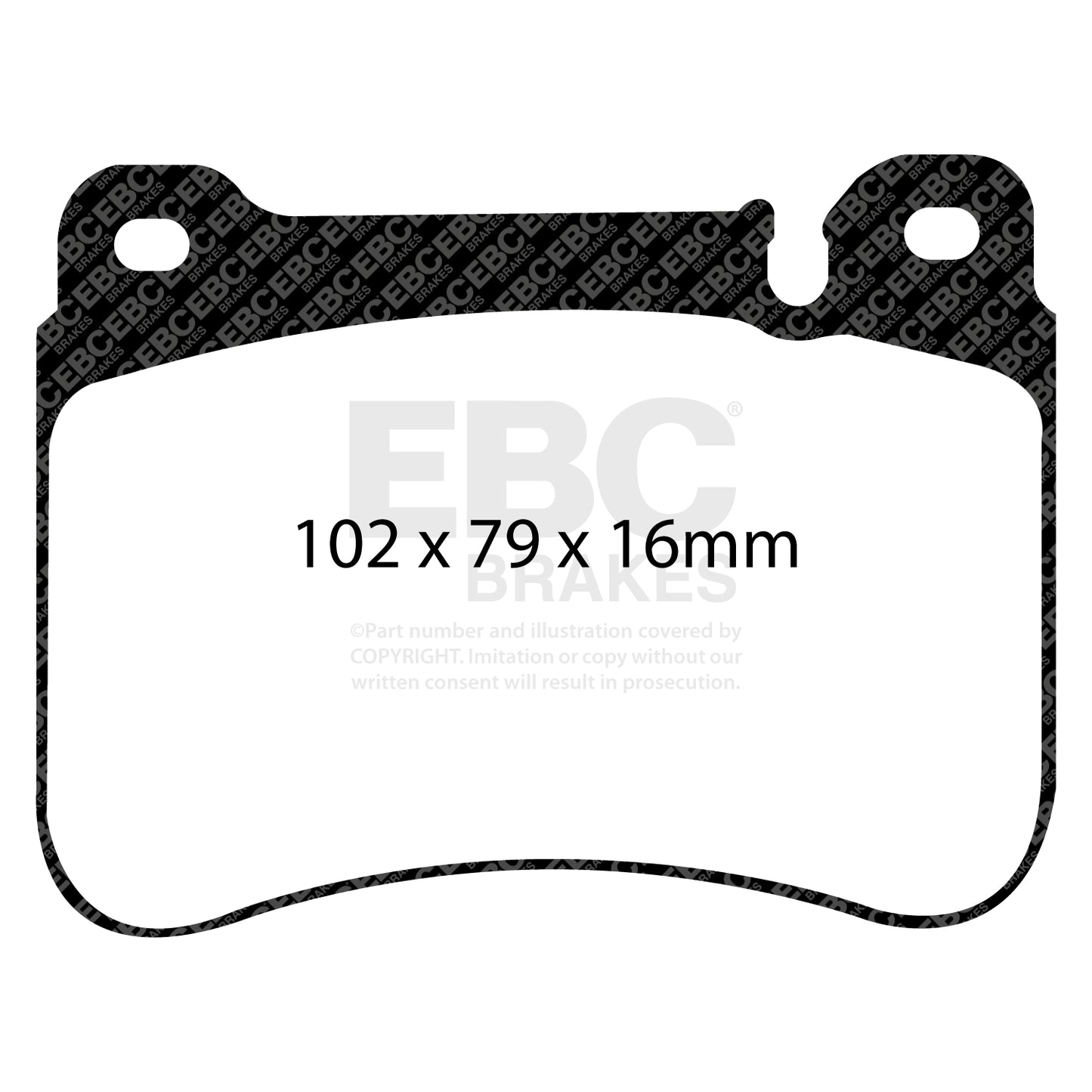 EBC Yellowstuff 4000 Series Street and Track Brake Pad Set (DP41590R)