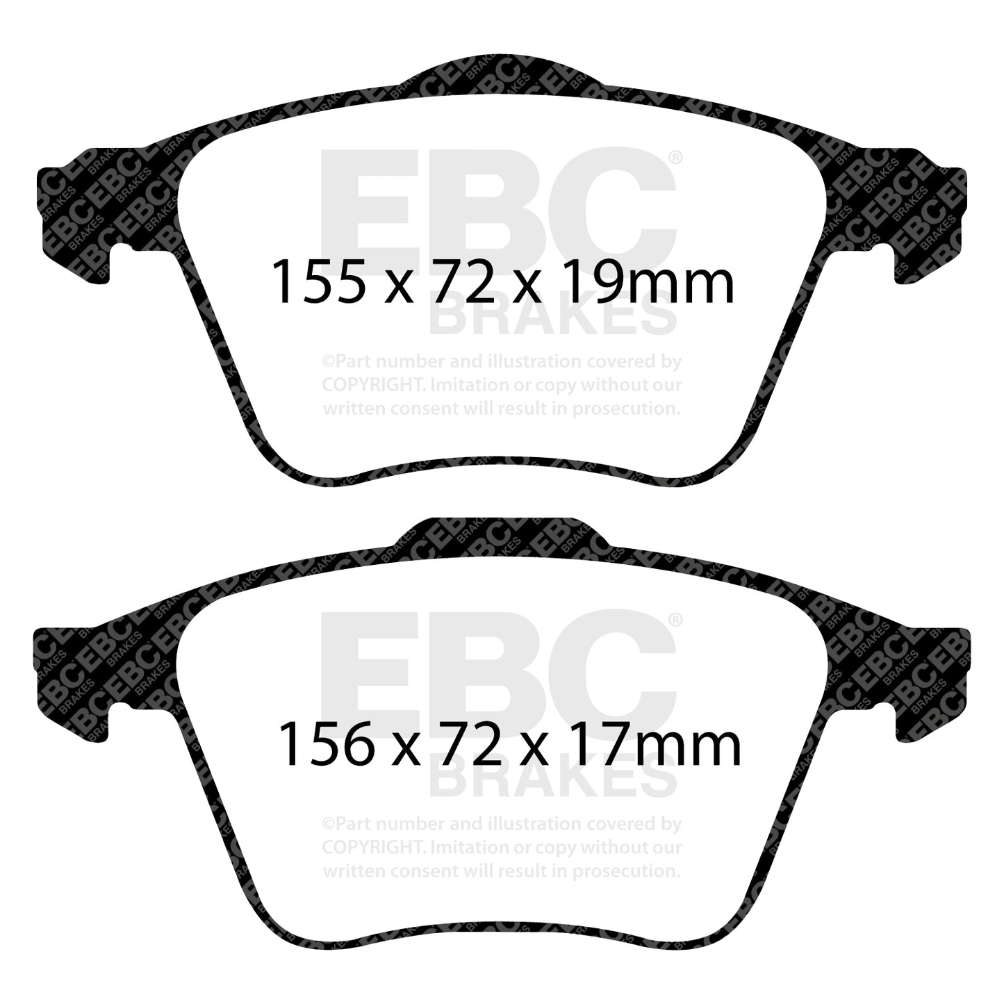 EBC Yellowstuff 4000 Series Street and Track Brake Pad Set (DP41679R)