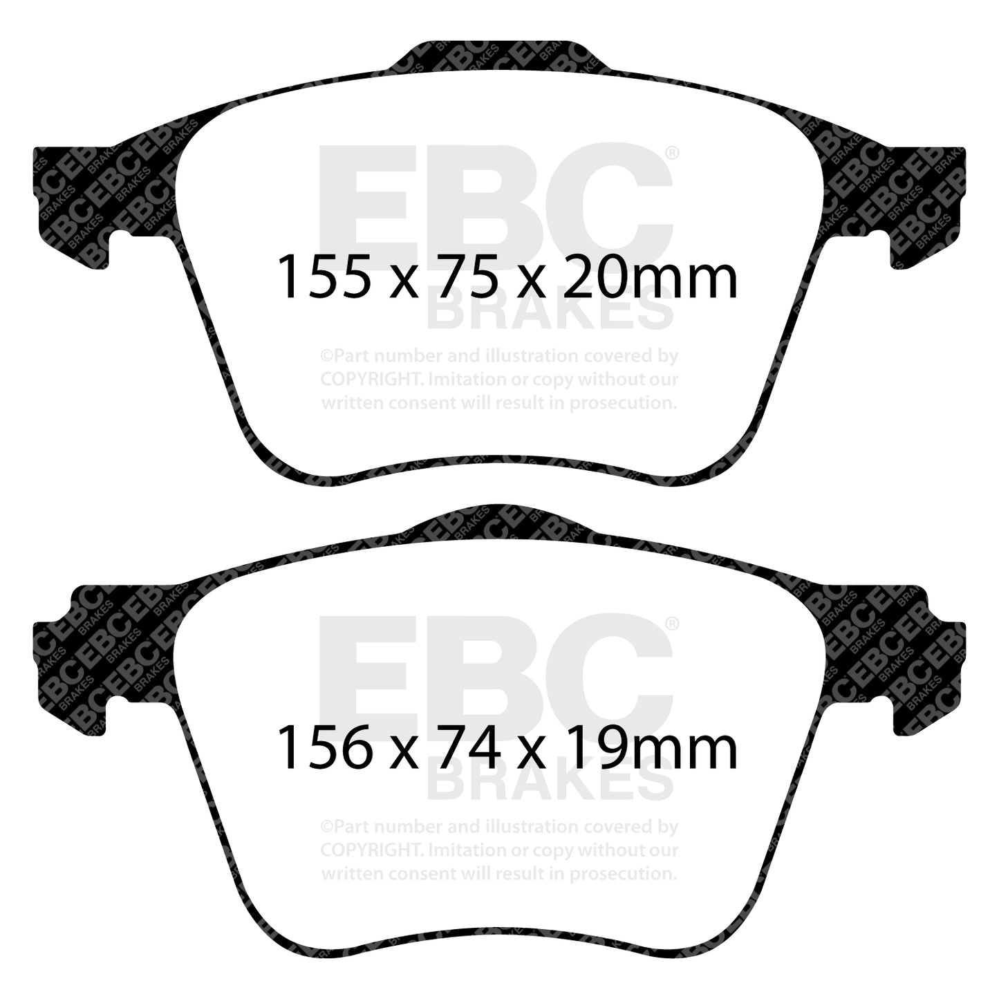 EBC Ultimax OE Replacement Brake Pad Set (DP1690)