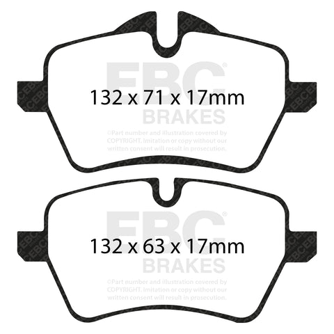 EBC Yellowstuff 4000 Series Street and Track Brake Pad Set (DP41789R)