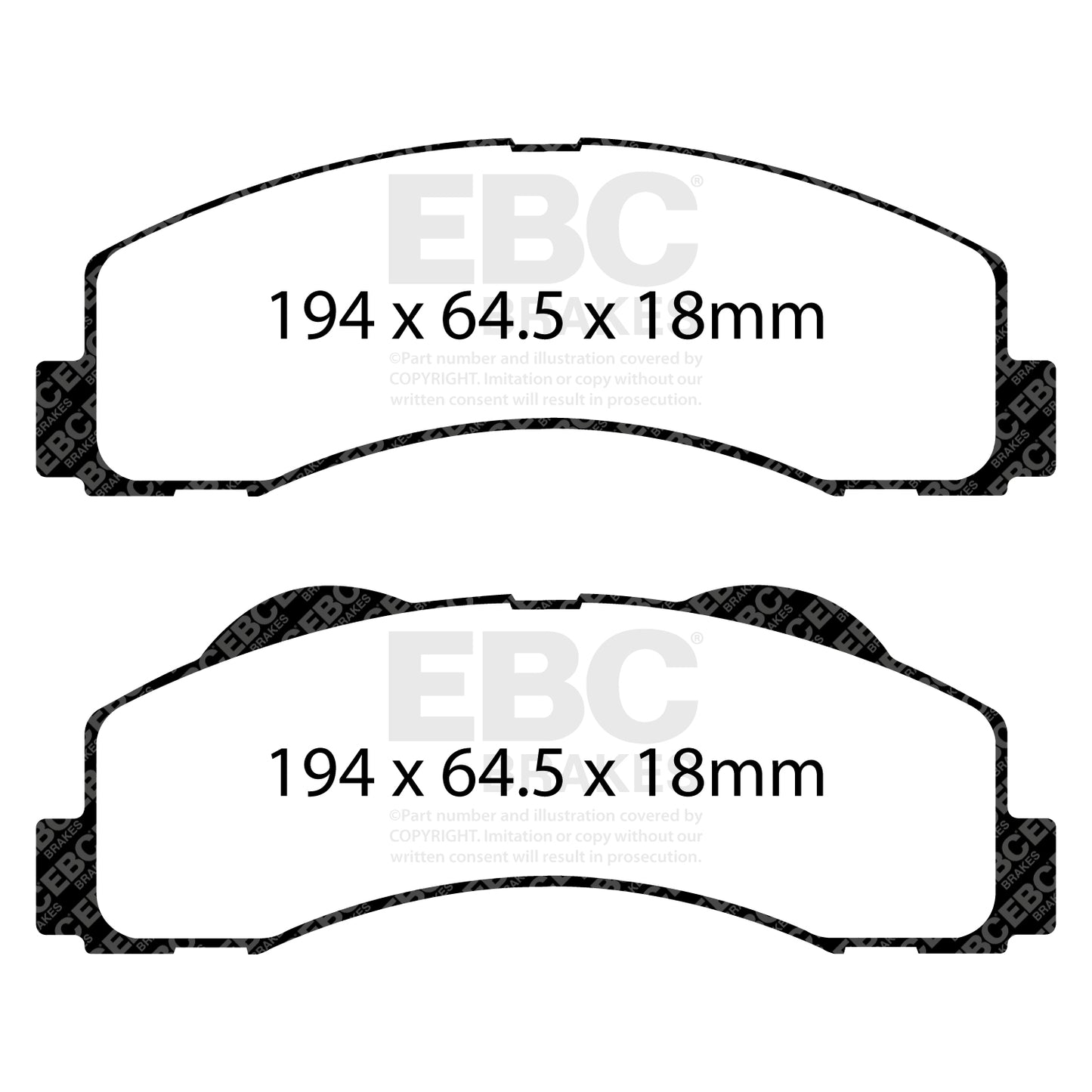 EBC Greenstuff 6000 Series Truck and SUV Brake Pad Set (DP61855)