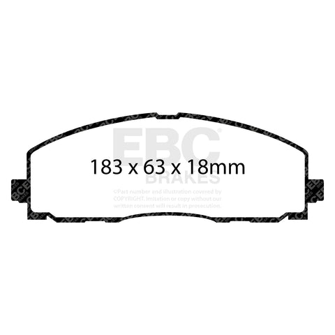 EBC Greenstuff 6000 Series Truck and SUV Brake Pad Set (DP61888)