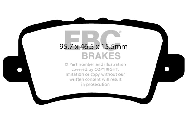 EBC Yellowstuff 4000 Series Street and Track Brake Pad Set (DP41902R)