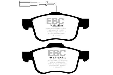 EBC Yellowstuff 4000 Series Street and Track Brake Pad Set (DP41904R)