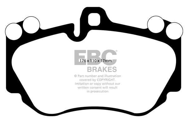 EBC Yellowstuff 4000 Series Street and Track Brake Pad Set (DP41905R)