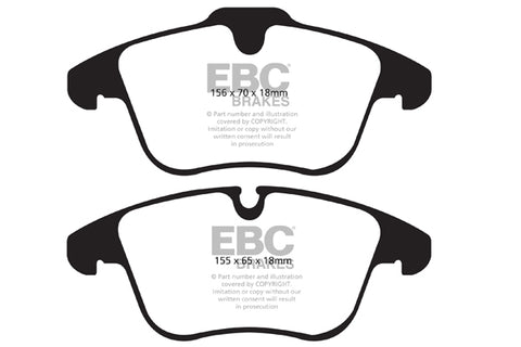 EBC Yellowstuff 4000 Series Street and Track Brake Pad Set (DP41911R)