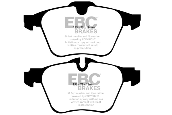 EBC Yellowstuff 4000 Series Street and Track Brake Pad Set (DP41912R)