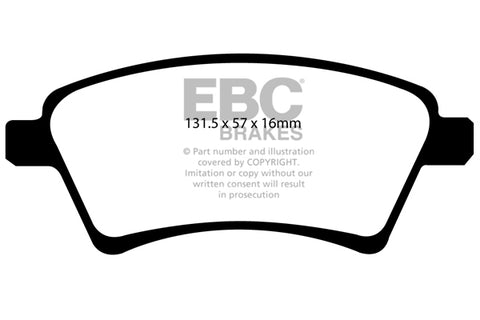 EBC Greenstuff 2000 Series Sport Brake Pad Set (DP21925)