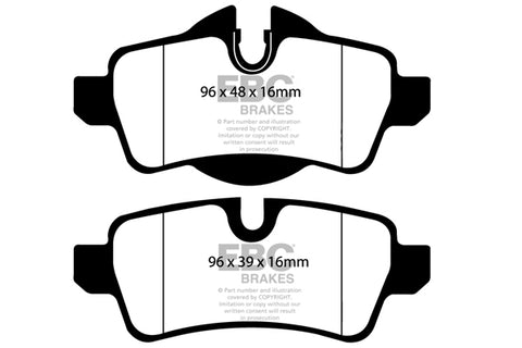 EBC Yellowstuff 4000 Series Street and Track Brake Pad Set (DP41931R)