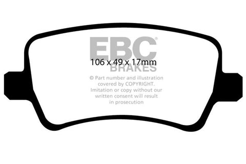 EBC Greenstuff 2000 Series Sport Brake Pad Set (DP21934)