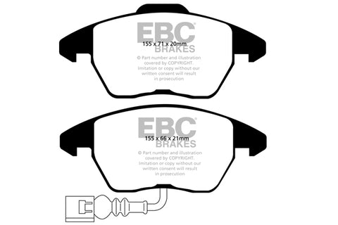 EBC Greenstuff 2000 Series Sport Brake Pad Set (DP21945)