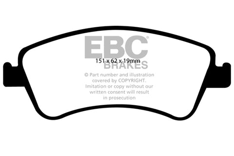 EBC Ultimax OE Replacement Brake Pad Set (DP1950)