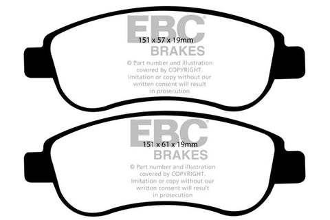 EBC Greenstuff 6000 Series Truck and SUV Brake Pad Set (DP61951)