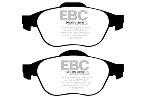 EBC Yellowstuff 4000 Series Street and Track Brake Pad Set (DP41958R)